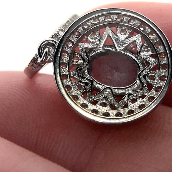 Blue Topaz 2.60ct Platinum Finish Solid 925 Sterling Silver Earrings - Picture 5 of 7